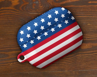 Estuche para AirPods Pro personalizado con bandera estadounidense / Estuche resistente para AirPods