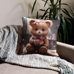 Almohada de lazo rosa / Almohada de anime / Almohada kawaii / Almohada decorativa / Almohada decorativa