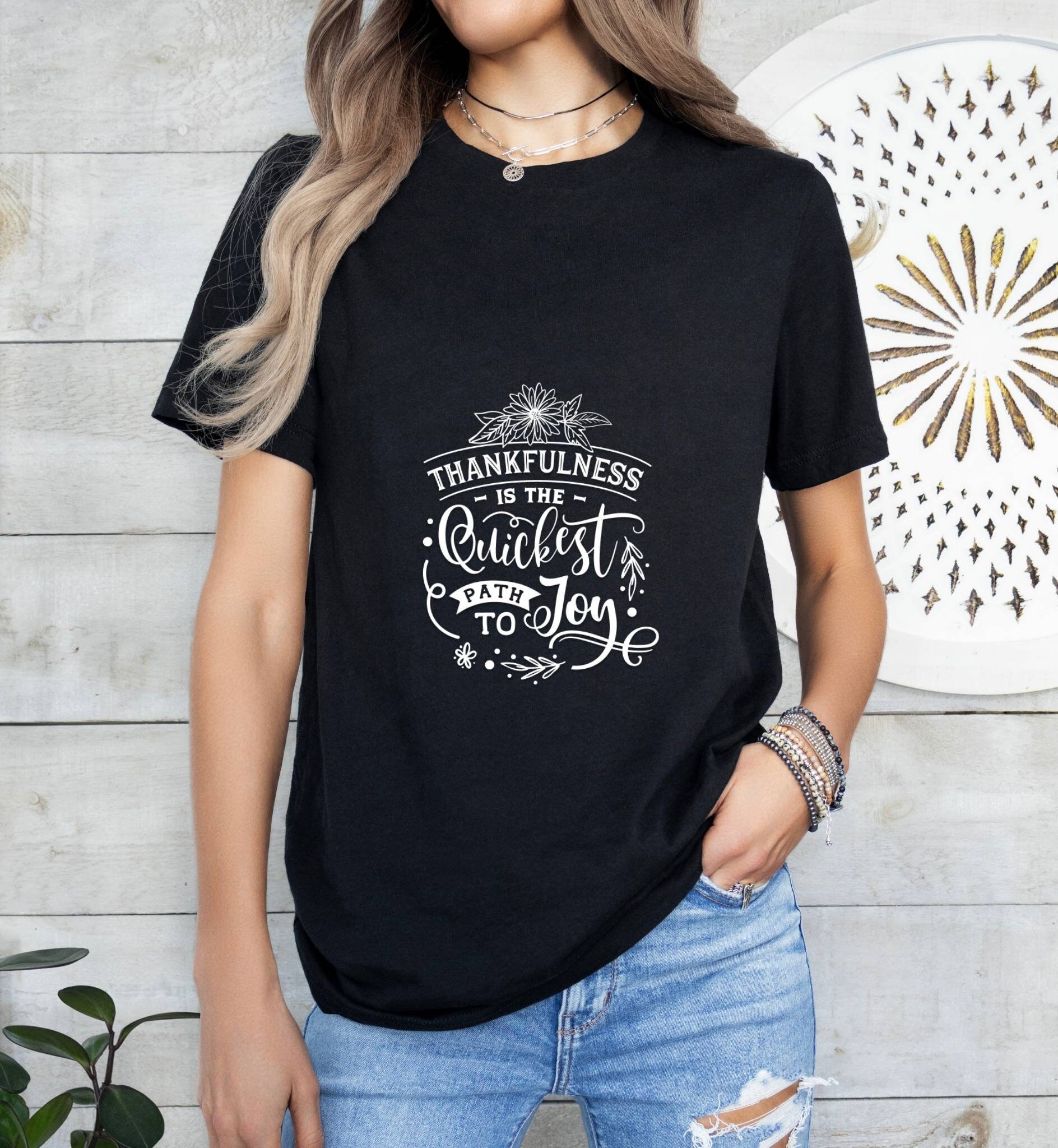 Thankfulness is Joy T-Shirt: Catholic Christian Bible Verse Shirt