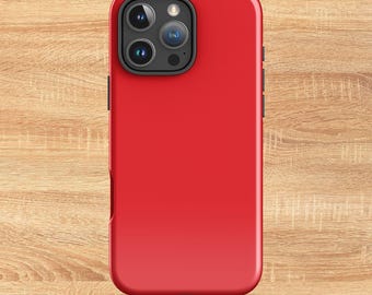 Tough Red iPhone Case: Impact Resistant Design (MagSafe Compatible)