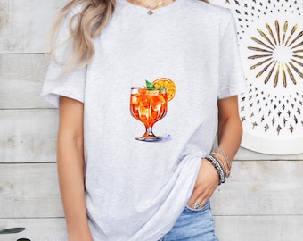 Cocktail Graphic Tee: Spritz Veneziano Design - Italian Bar Vibes