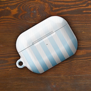 Blue Stripe AirPods Pro Case: Gradient Design, Tough Protection