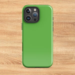 Premium Pure Green Tough iPhone Case
