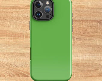 Green Tough iPhone Case, Matte or Glossy (MagSafe Compatible)