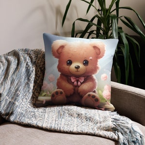 Almohada de lazo rosa / Almohada de anime / Almohada kawaii / Almohada decorativa / Almohada decorativa