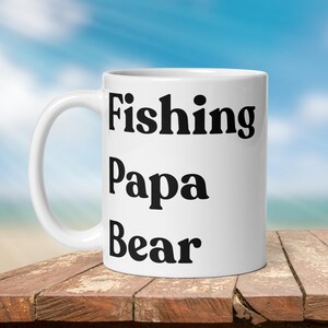 Fishing Papa Bear Mug: Angler Dad Gift