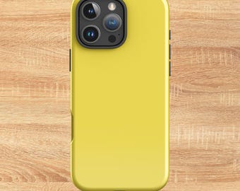 Tough Yellow iPhone Case, Matte or Glossy (MagSafe Compatible)