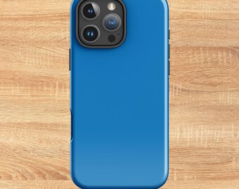 Tough Blue iPhone Case, Matte or Glossy (MagSafe Compatible)