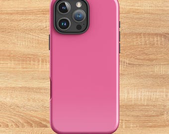 Pink Tough iPhone Case (MagSafe Compatible, Matte or Gloss Finish)