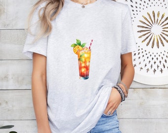 Planters Punch Groom or Bride Cocktail Bar Shirt - Minimalist Aesthetic T-Shirt for Bachelor or Hen Party - Fun and Chic Design