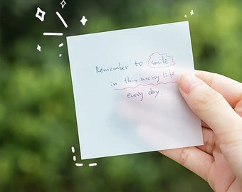 Transparent Sticky Notes 7.5x7.5cm