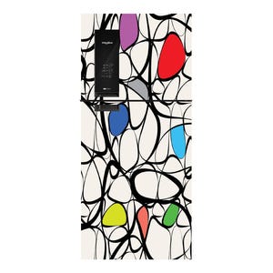 Fridge Wrap Refrigerator Wrap Vinyl French Door Side by Side Top Bottom Door Decorative Fridge Decal Self Adhesive Kitchen Decor - 790