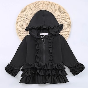 Black Milk Silk Ruffle Jacket By Okie and Lou