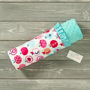 Cozy and Cute: Sweet Apples Minky Blanket - Perfect for Snuggling