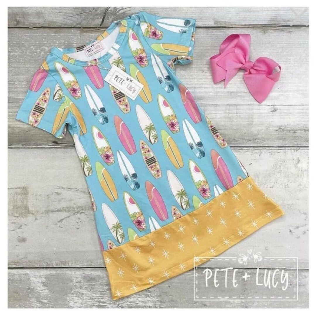 Pete + Lucy Summer Sea Life Girl's Short Sleeve Short Set 2 Piece