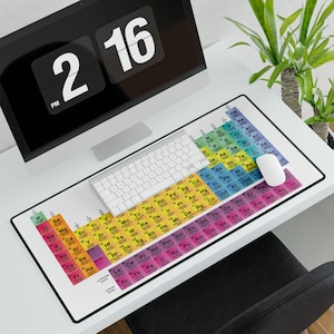 Periodic Table Desk Mat | Colorful Element Chart Mouse Pad