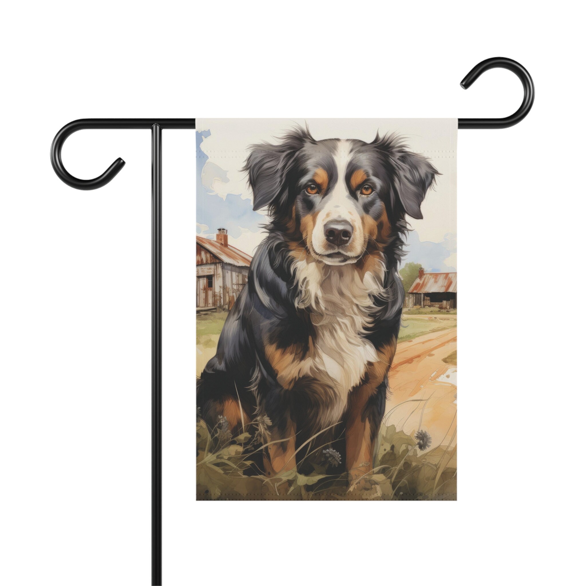 Australian Shepherd Garden & House Banner, Outdoor Dog Flag, Lawn