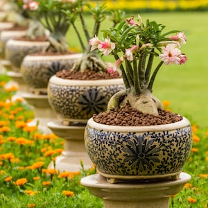 Exotic Adenium Flower Seeds Trio Grow Your Own Arabicum Mix, Ideal for Plant Lovers, Thoughtful Green Thumb Gift image 1