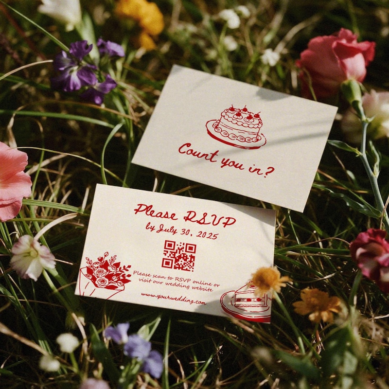 Rsvp Square Qr Code - Etsy UK