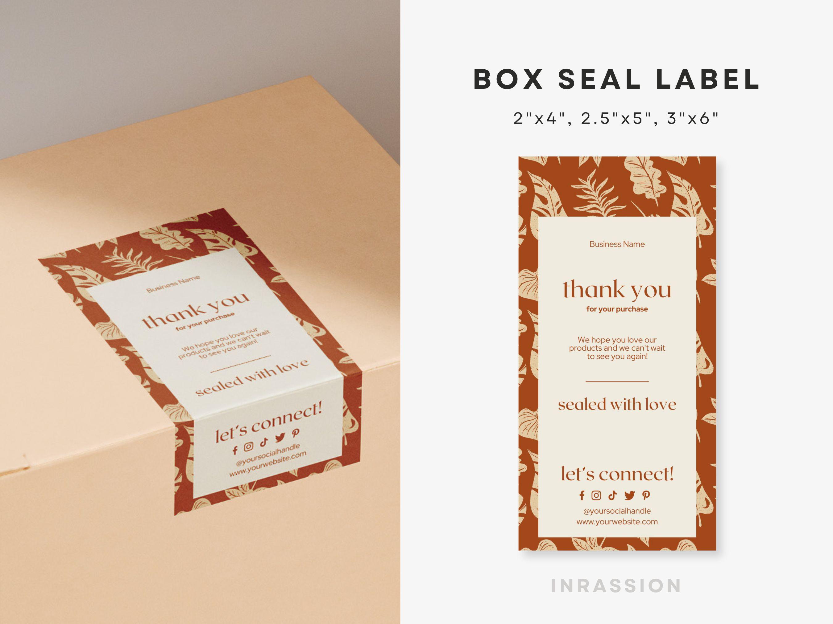 Editable Minimalist Box Label Template, Business Branding Package ...