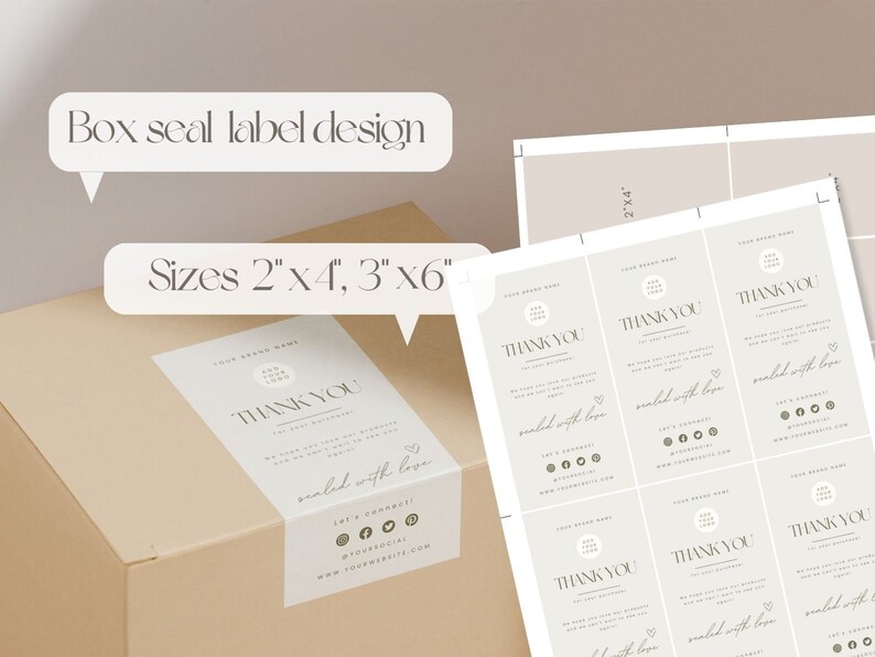 Business Branding Package Editable Kit Custom Packaging - Etsy