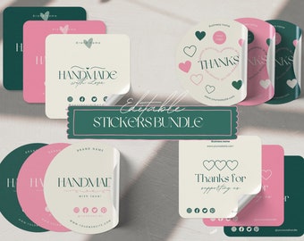 Small Business Thank You Sticker Bundle, Minimalist Thank You Sticker, Business Packaging, Custom Small Business Label, DIY Package Seal