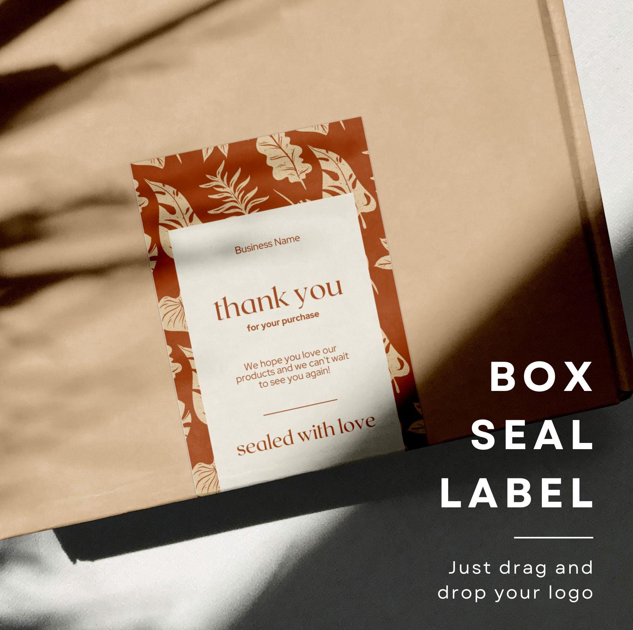 Editable Minimalist Box Label Template, Business Branding Package ...