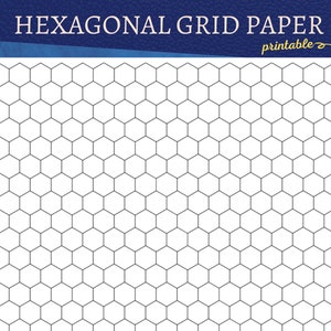 Papier quadrillé hexagonal, grille hexagonale, nid d'abeille - coloriage, dessin, chimie organique, carte de RPG - 4 zooms - A4 et US letter