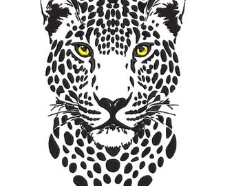Leopardo, Bordado - Descarga instantánea / DST, PES, Jef, Exp, Vp3, Emb