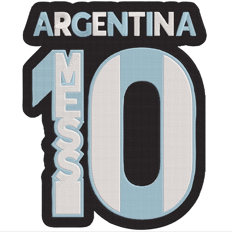 MESSI Embroidery - Argentina- Instant Download | DST, PES, Jef, Exp,vp3 ...
