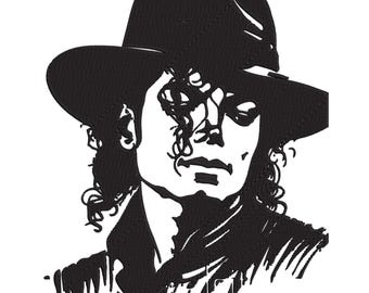 Michael Jackson - Embroidery - Instant Download | DST, PES, Jef, Exp,Vp3, Emb