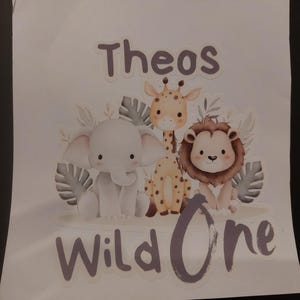 Iron-on patch 1st birthday Wild One personalized