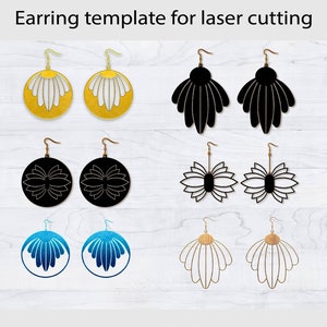 Earring SVG Bundle: Laser Cut Templates (70mm)