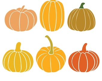 Pumpkin SVG Clipart Bundle: Fall & Halloween Vector Graphics (Digital Download)