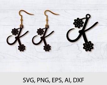 Monogramm Ohrring svg, Cricut Monogramm svg, Schrift Buchstabe svg, Buchstaben svg Schnittdatei, Alphabet Ohrring svg, Alphabet svg, Monogrammanhänger svg