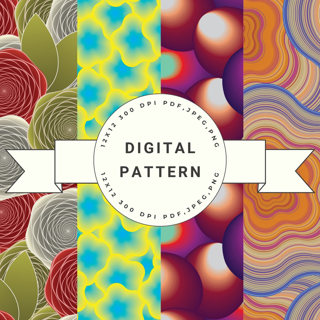 Digital Pattern Bundle Geometric Seamless Pattern Bundle, Fabric & Paper (digital Pattern) - Etsy