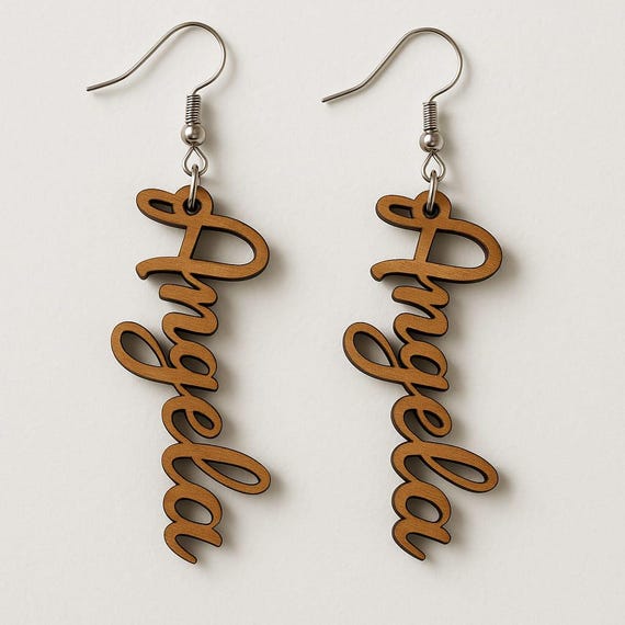 Angela Name Earring SVG Laser Cut Template: Personalized Jewelry Design  (digital Download) - Etsy