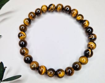 Tiger's Eye Gemstone Beaded Bracelet - Spiritual Gift for Men