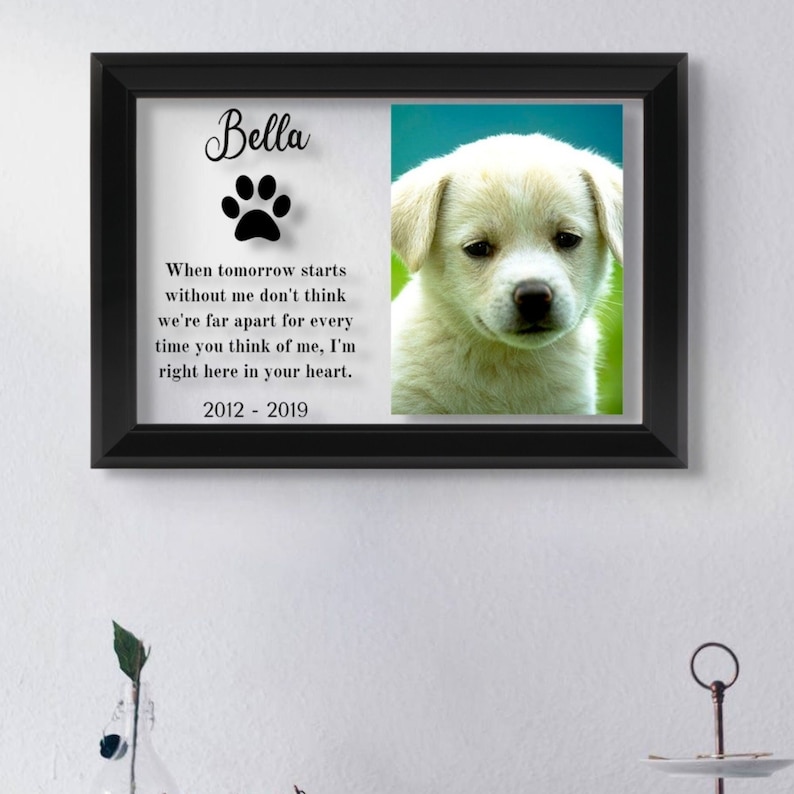 Personalized Pet Memorial Wall Decor, Dog Remembrance Gift, Custom