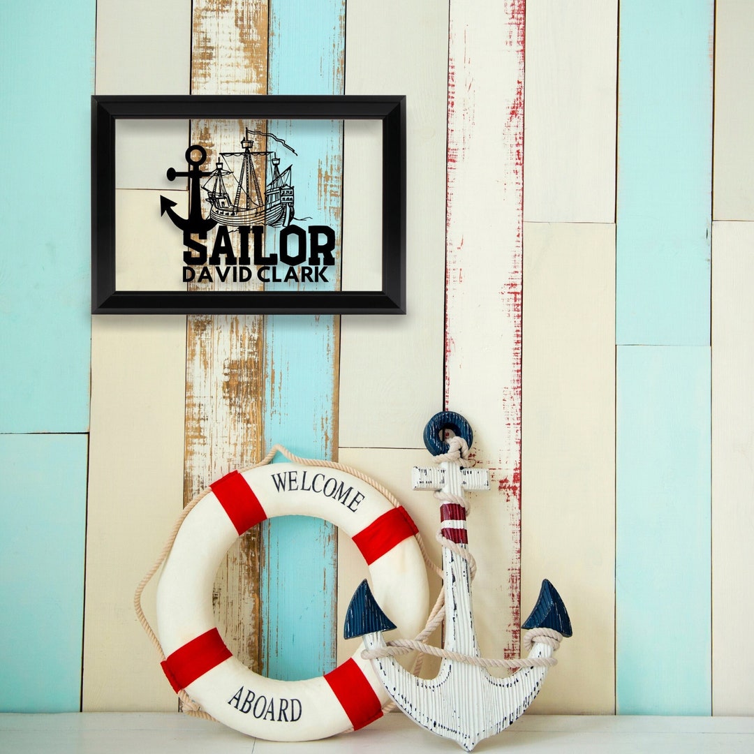 Custom Nautical Themed Wall Decor Gift for Sailor Etsy