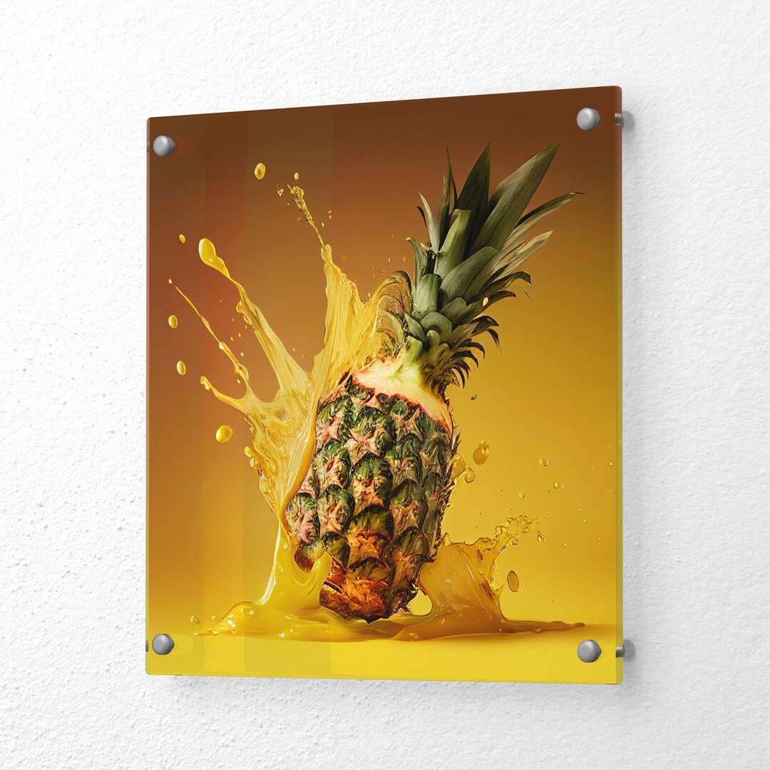 Pineapple Wall Decor Highresolution Pineapple Art Etsy