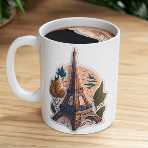 Eiffel Tower Coffee cup | Parisian Souvenir Cup | French Gift for Coffee Lovers