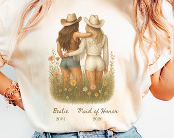 Comfort Colors® Maid Of Honor Shirt, Custom Bridal Party Gift, Bridesmaid Proposal Tee, Personalized Wedding Day Outfit, MOH Gift Idea