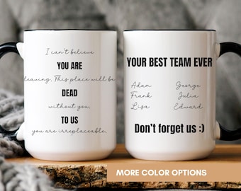 Personalized Farewell Gift, Team Names Goodbye Gift, Leaving Present, Custom Colleague Farewell, Office Souvenir, Cowork Farewell