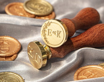 Wax Seal Stamp Kit - Aangepaste initialen, Monogram, Logo - Bereik van maten beschikbaar, Wax Stamp Kit voor cadeau