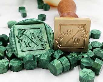 Square Wax Stamp, Square Wax Seals, Handmade Square Stickers, Invitation Sealing Wax, Envelopes Seals for Weddings