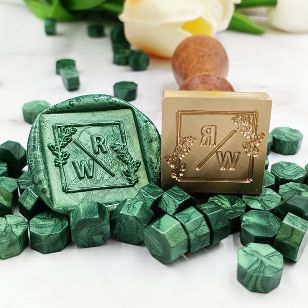 Square Wax Stamp, Square Wax Seals, Handmade Square Stickers, Invitation Sealing Wax, Envelopes Seals for Weddings