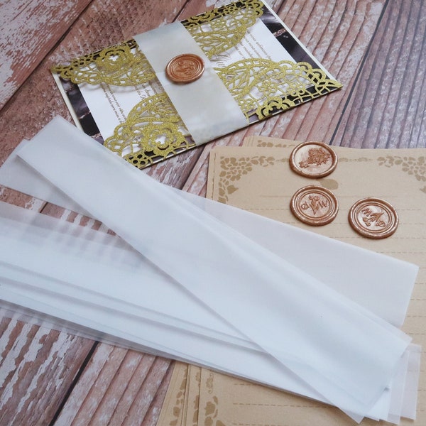 Vellum Invitations Etsy