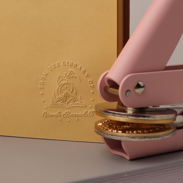 Personalized Book Embosser | "From The Library of..." Custom Stamp | Ex Libris Book Stamp | Thoughtful Gift for Book Lovers