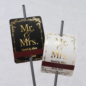 Let Love Sparkle - Cartoncino nero con lamina dorata, ETICHETTE SPARKLER personalizzate per matrimoni, compleanni, anniversari e altro ancora!